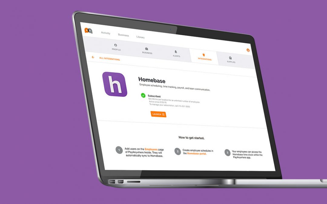 Manage Employees with PayAnywhere and Homebase